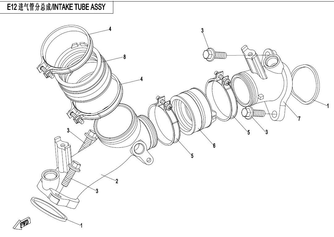 INTAKE MANIFOLD ASSY. CFMOTO